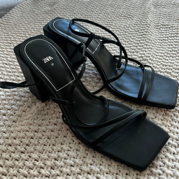 Lightly Worn Zara Strappy Heels - Picture 4 of 4